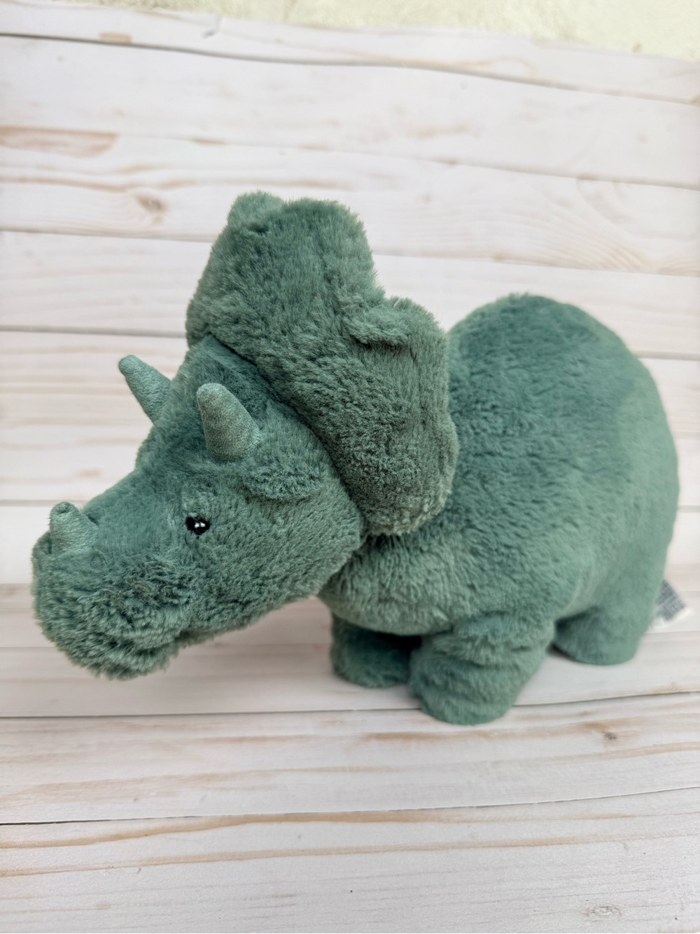 Rare Retired Jellycat Fossilly Triceratops Medium Dinosaur Plush